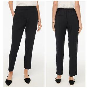 J. Crew Jamie Pants Elastic Waistband Cropped Black Size 8 NWT